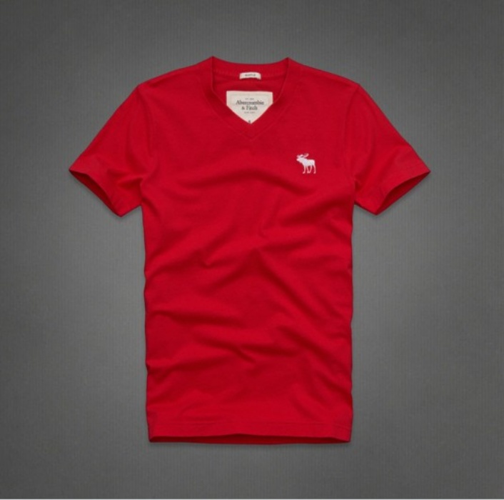 Abercrombie Fitch Hombres cuello en V Corto Remera AF5565